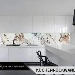 PVC Wandpaneel Duschrückwand Viola in Marmor-Optik Hochglanz - 122x244cm