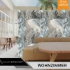 PVC Wandpaneel Duschrückwand Onyx-Green in Marmor-Optik Hochglanz - 122x244cm