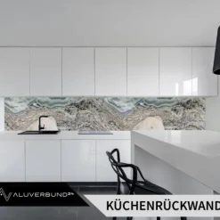 PVC Wandpaneel Duschrückwand Onyx-Green in Marmor-Optik Hochglanz - 122x244cm