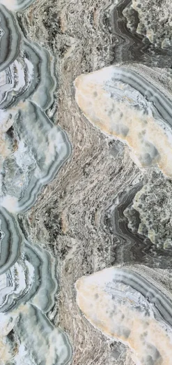 PVC Wandpaneel Duschrückwand Onyx-Green in Marmor-Optik Hochglanz - 122x244cm