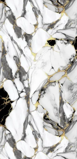 PVC Wandpaneel Duschrückwand Onyx-Gold in Marmor-Optik Hochglanz -122x244cm