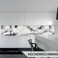 PVC Wandpaneel Duschrückwand Onyx-Gold in Marmor-Optik Hochglanz -122x244cm