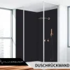 PVC Wandpaneel Duschrückwand Industrial-Black in Natursteinoptik Matt Strukturiert - 122x244cm