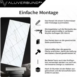 PVC Wandpaneel Duschrückwand Marmori Grey in Marmor-Optik Hochglanz - 122x244cm