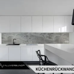 PVC Wandpaneel Duschrückwand Marmori Grey in Marmor-Optik Hochglanz - 122x244cm