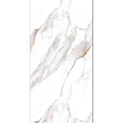 PVC Wandpaneel Duschrückwand Soft-Calakatta in Marmor-Optik Hochglanz - 122x244cm