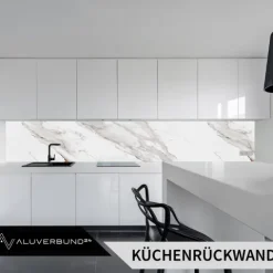 PVC Wandpaneel Duschrückwand Soft-Calakatta in Marmor-Optik Hochglanz - 122x244cm