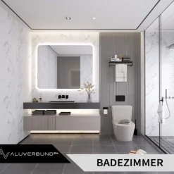 PVC Wandpaneel Duschrückwand Urban-Grey in Natursteinoptik Matt Strukturiert -122x244cm