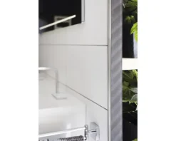 Quadrat-Abschlussprofil Squarline Edelstahl für Boden 250 cm Höhe 11 mm