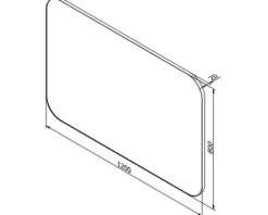 Rahmenspiegel Cordia TENDER LINE BACKLIGHT LED 80 x 120 cm schwarz matt IP 44