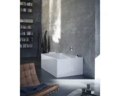 Raumsparbadewanne DURAVIT Paiova 100 x 170 cm weiß glatt 700265000000000