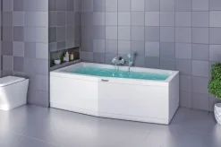 Raumspar Badewanne 60x80x170cm rechts ,weiß