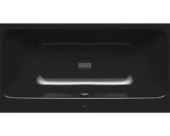 Rechteckbadewanne KALDEWEI ASYMMETRIC DUO 740 80 x 170 cm schwarz glänzend Antirutschbeschichtung 274034010701