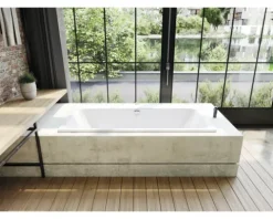 Rechteckbadewanne KALDEWEI ASYMMETRIC DUO 740 mit Griffbohrungen 80 x 170 cm cool grey 90 matt 274010110667
