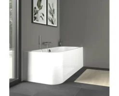 Rechteckbadewanne mit Rundung DURAVIT Happy D,2 80 x 180 cm weiß glatt 700317000000000