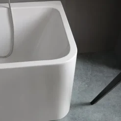 Rechteckige Badewanne glänzend weiß | Dorotea