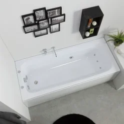 Rechteckige Whirlpool-Einbau- Badewanne, weiß | Ester