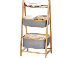 Regal 2 Körbe Bahari Bambus/grau 62216100