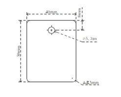REIKA Montageplatte Ovaro für Magnetaccessoires 40 x 50 mm schwarz matt