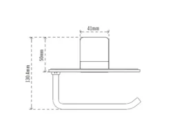 REIKA Toilettenpapierhalter mit Ablage Ovaro magnetisch schwarz matt ohne Montageplatte