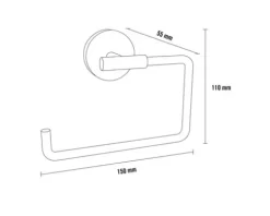 REIKA Toilettenpapierhalter SAKU chrom glänzend