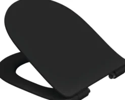 REIKA WC-Sitz MITO schwarz matt Scharniere schwarz matt mit Absenkautomatik und Quick&Clean für Jungborn Donella, Jungborn Two, Laufen Pro, Villeroy & Boch O.novo