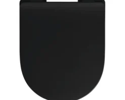 REIKA WC-Sitz MITO schwarz matt Scharniere schwarz matt mit Absenkautomatik und Quick&Clean für Jungborn Donella, Jungborn Two, Laufen Pro, Villeroy & Boch O.novo