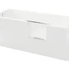 REIKA Comfort Badewanne mit Tür rechts TOKAI Montage in linke Ecke 170 x 75 cm mit Frontschürze und einer Seitenschürze weiß