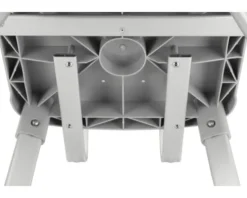 REIKA Comfort Duschstuhl SENDAI höhenverstellbar 560 - 670 mm mit Armlehnen grau/Aluminium matt