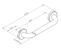 REIKA Comfort Haltegriff 30 cm edelstahl gebürstet