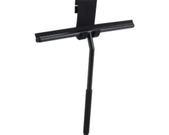REIKA Duschabzieher TONE mattschwarz pulverbeschichtet inkl. Halter aus Silikon