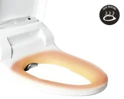 REIKA Premium Dusch-WC-Sitz SANO weiß mit Fernbedienung für Duravit DuraStyle, Grohe Bau, Grohe Euro, Laufen Val, Ideal Standard Connect, Ideal Standard i.life A, Jungborn Two, Cersanit Larga