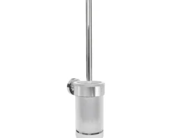 REIKA WC-Bürstengarnitur SAKU WC-Bürstenkopf aus Silikon chrom glänzend