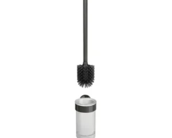 REIKA WC-Bürstengarnitur SAKU WC-Bürstenkopf aus Silikon gun metal gebürstet
