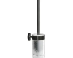 REIKA WC-Bürstengarnitur SAKU WC-Bürstenkopf aus Silikon gun metal gebürstet