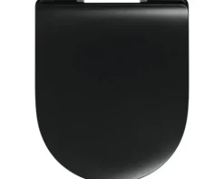 REIKA WC-Sitz MITO schwarz matt Scharniere edelstahl mit Absenkautomatik und Quick&Clean für Jungborn Donella, Jungborn Two, Laufen Pro, Villeroy & Boch O.novo