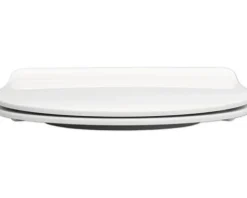 REIKA WC-Sitz MITO weiß Scharniere edelstahl mit Absenkautomatik und Quick&Clean für Jungborn Donella, Jungborn Two, Laufen Pro, Villeroy & Boch O.novo