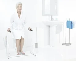 RIDDER Mobile WC-Aufstehhilfe SAM mit Ablagekorb weiß