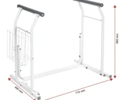 RIDDER Mobile WC-Aufstehhilfe SAM mit Ablagekorb weiß