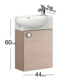 Rivea 45 Badezimmerschrank - Gäste wc Badmöbel Kleine Badmöbel