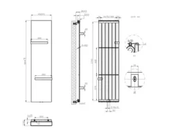 Rotheigner Designheizkörper Style 1804x452 mm anthrazit matt Sand