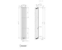 Rotheigner Designheizkörper Classic Slim 1800x300 mm weiß