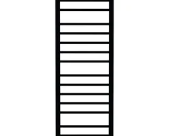 Rotheigner Badheizkörper Standard 1220 x 500 mm schwarz Anschluss Beidseitig unten