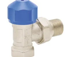 Rotheigner Thermostatventil-Unterteil Eckform 1/2 Zoll nickel