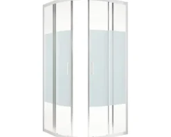 Runddusche SCHULTE Sunny ExpressPlus R550 90x90 cm Dekor Dezent Light Profilfarbe alpinweiß