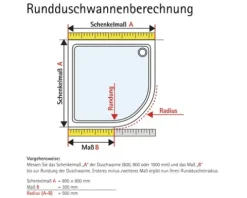 Runddusche SCHULTE Sunny ExpressPlus R550 90x90 cm Dekor Dezent Light Profilfarbe alpinweiß