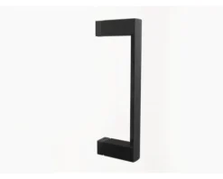 Runddusche mit Gleittür/Schiebetür Aurlane Factory Black Round 90 x 90 x 200 cm Profil schwarz Klarglas Reversibel