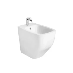 Sanitärkeramik- Bidet, bodenstehend in mattweißer Farbe | Mozart