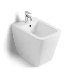 Sanitärkeramik- Bidet,glänzend weiß, bodenstehend | Rock