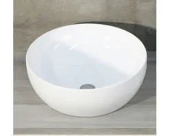 Sanox Aufsatzwaschbecken Circle 40 x 40 cm weiß glänzend 15001020